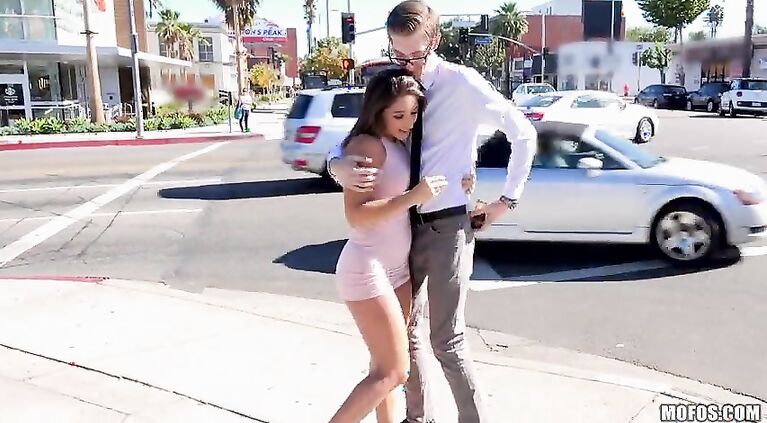 Abella Feels Wet & Happy To Meet Her Tall Boyfriend