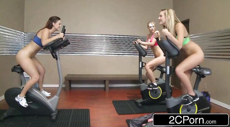 Sit & Spin: New Gym Class For Lesbians Kenna James, Blake Eden & Karlie Montana